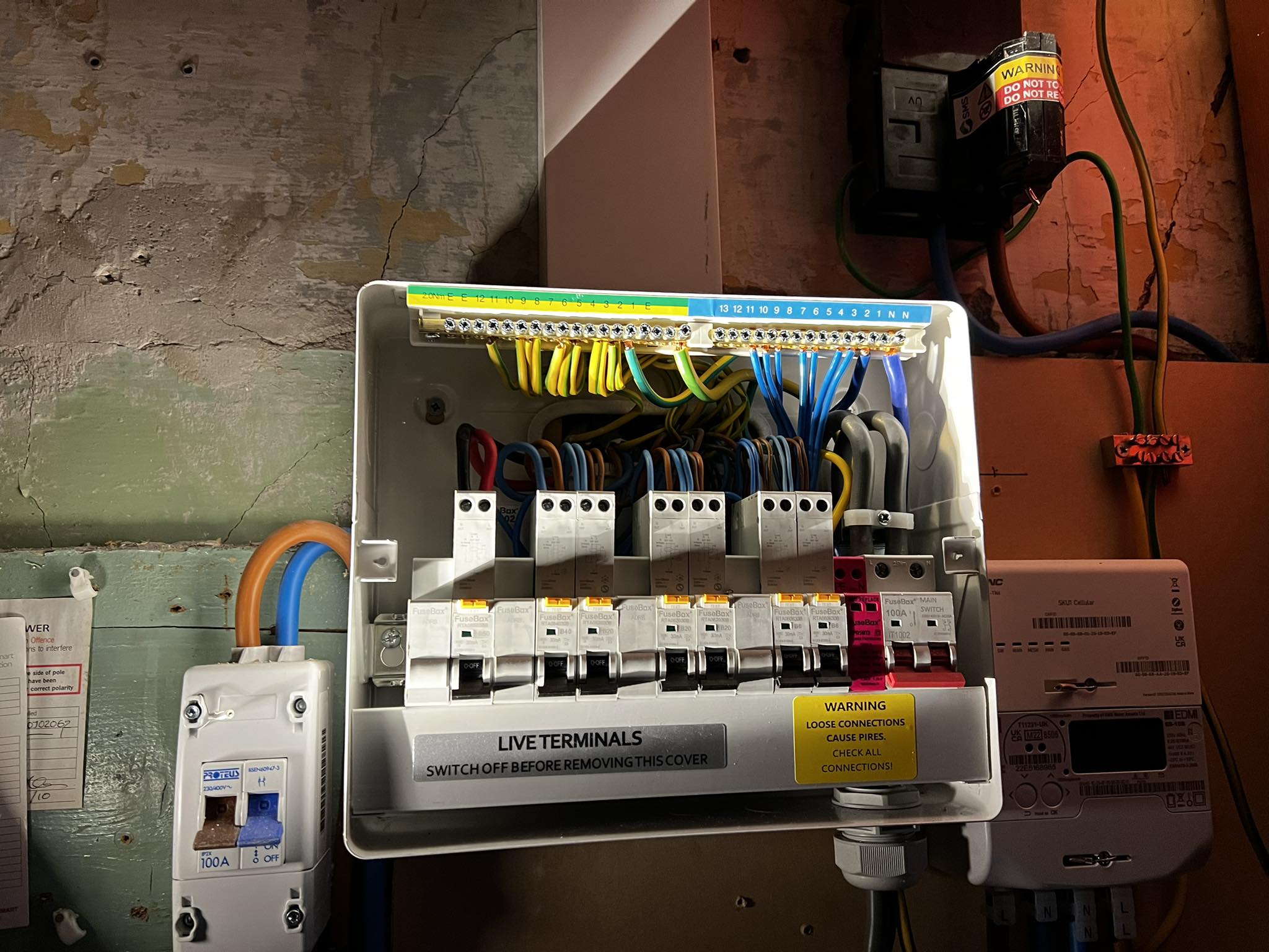 Fuseboard installation